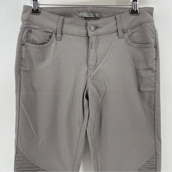 Prana Brenna Skinny Jeans Gray Ribbed Textured 8 - Picture 2 of 7